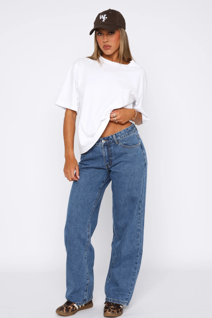 Low Rise Jeans Wide Leg Admiral Blue
