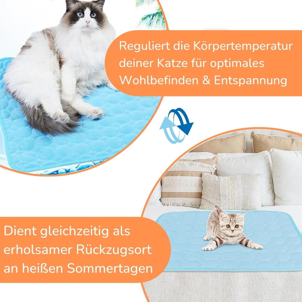 KITTINIS™️ - CoolCat® V.4 - Premium Kühlmatte mit Eisseide