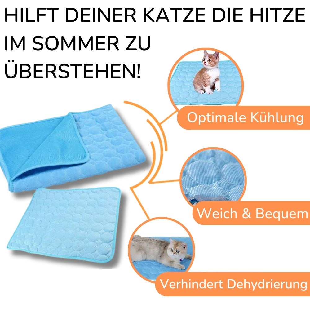 KITTINIS™️ - CoolCat® V.4 - Premium Kühlmatte mit Eisseide