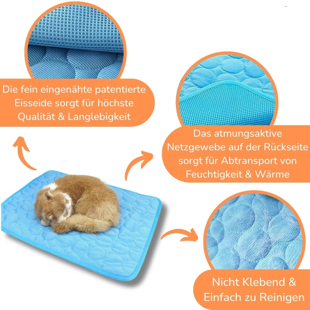 KITTINIS™️ - CoolCat® V.4 - Premium Kühlmatte mit Eisseide