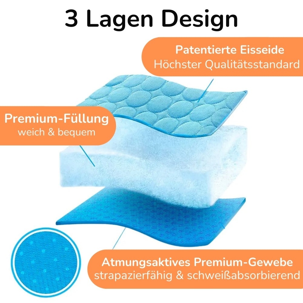 KITTINIS™️ - CoolCat® V.4 - Premium Kühlmatte mit Eisseide