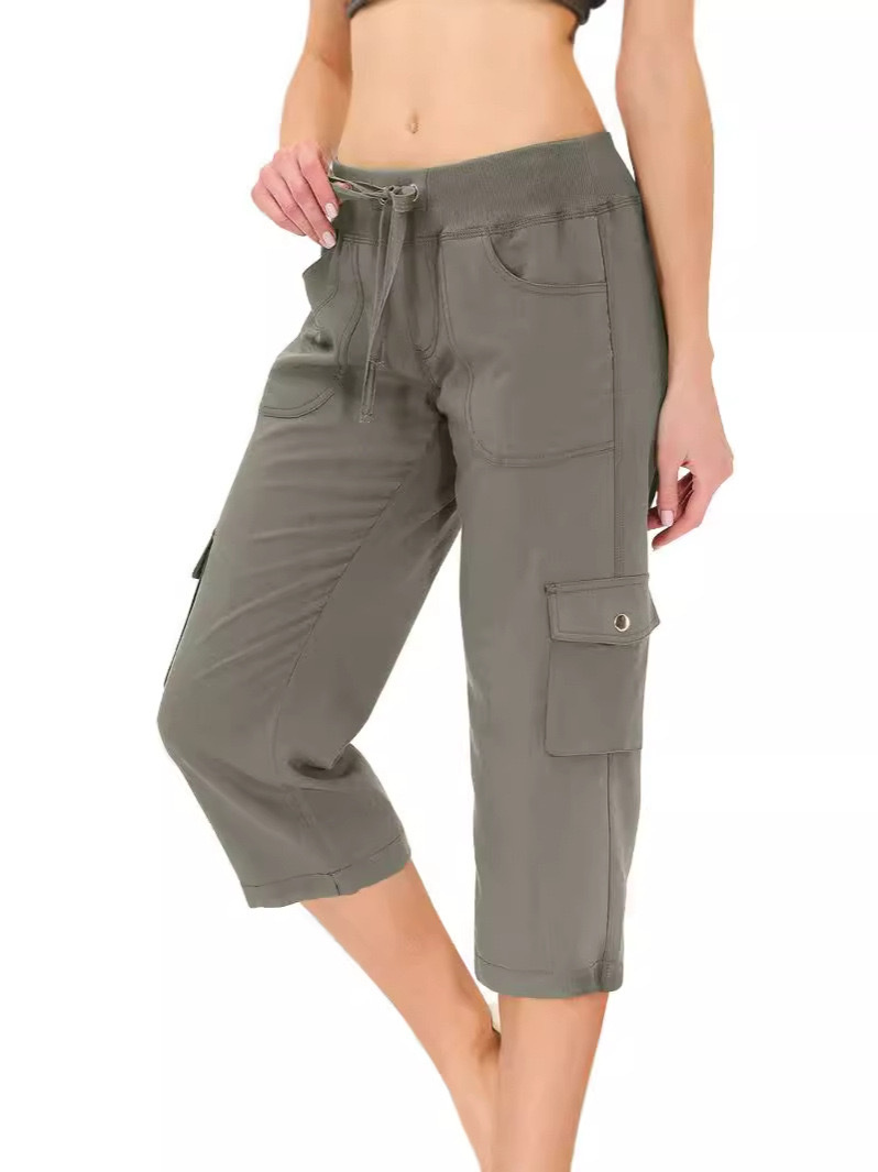 Women's Casual Cargo Capri Pants