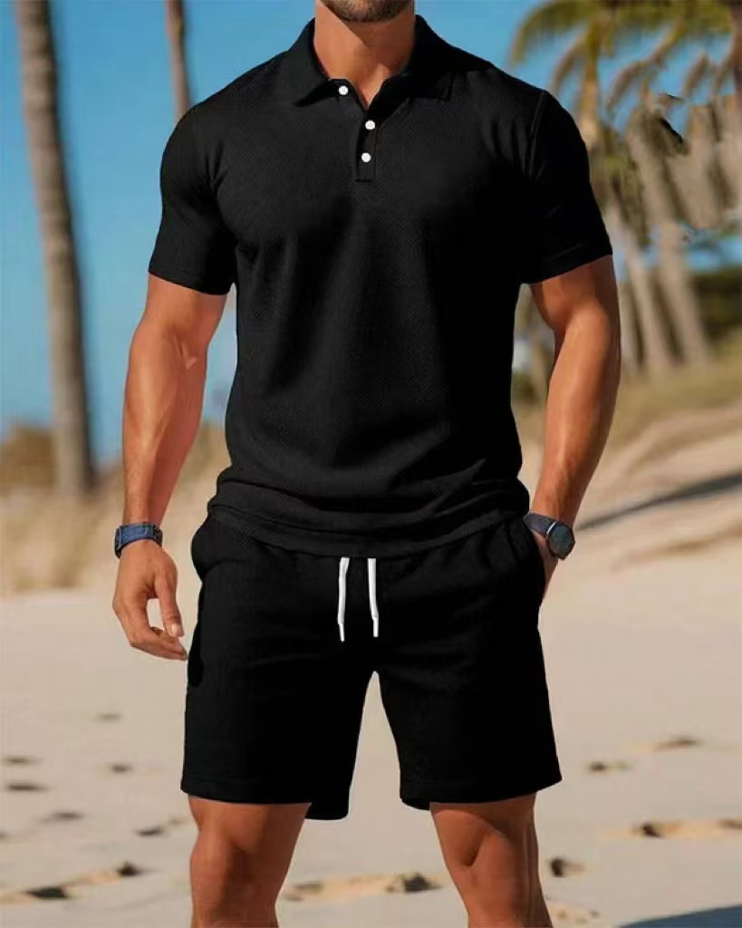 Summer casual fashion short-sleeve and shorts set