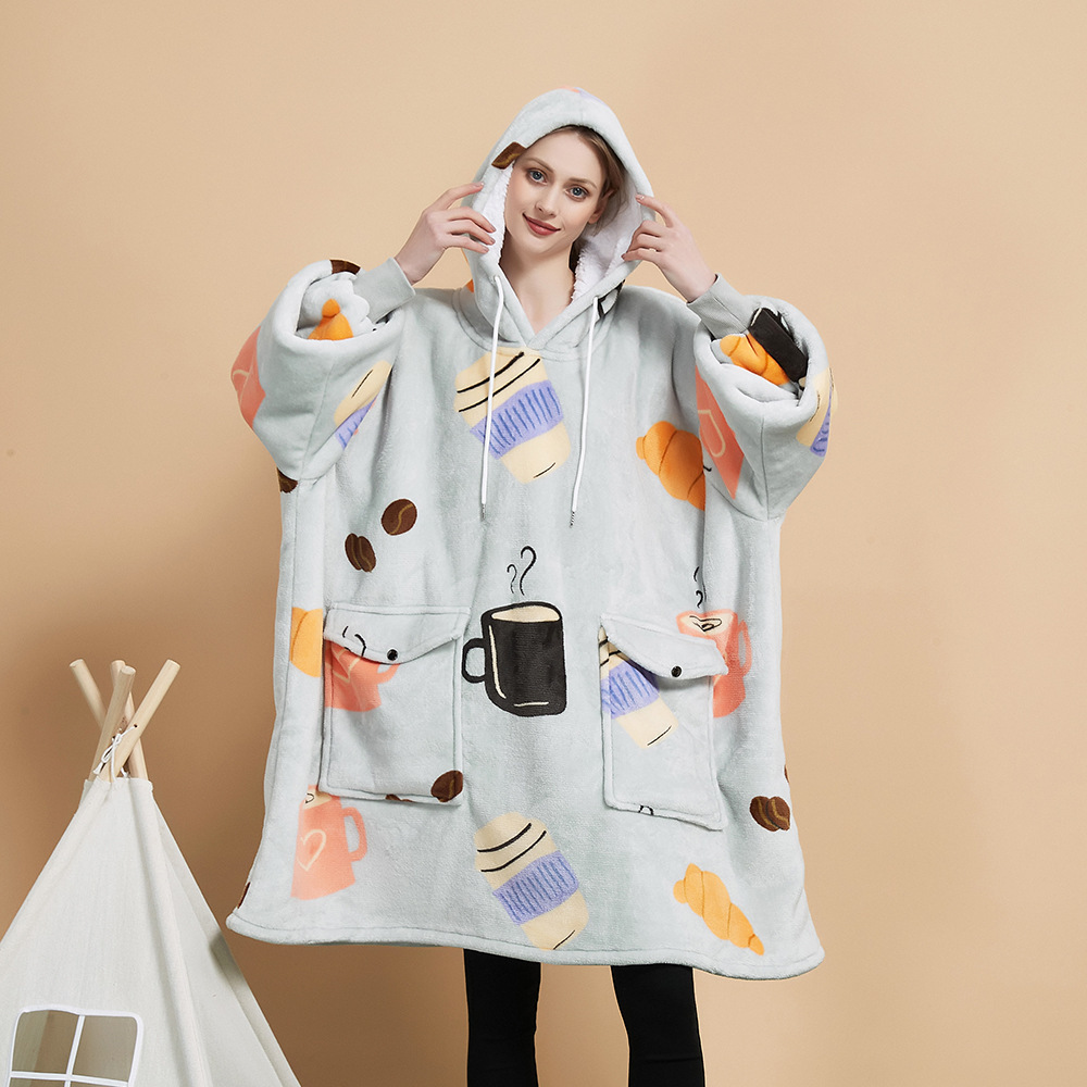 Hooded Home Sweatshirt Blanket