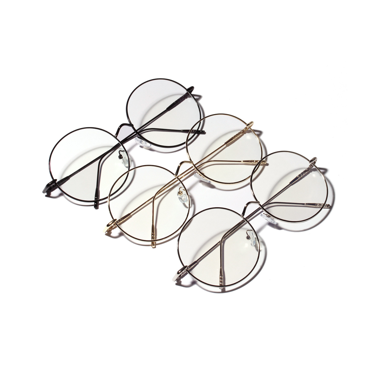Metal Thin Frame Round Flat Mirror