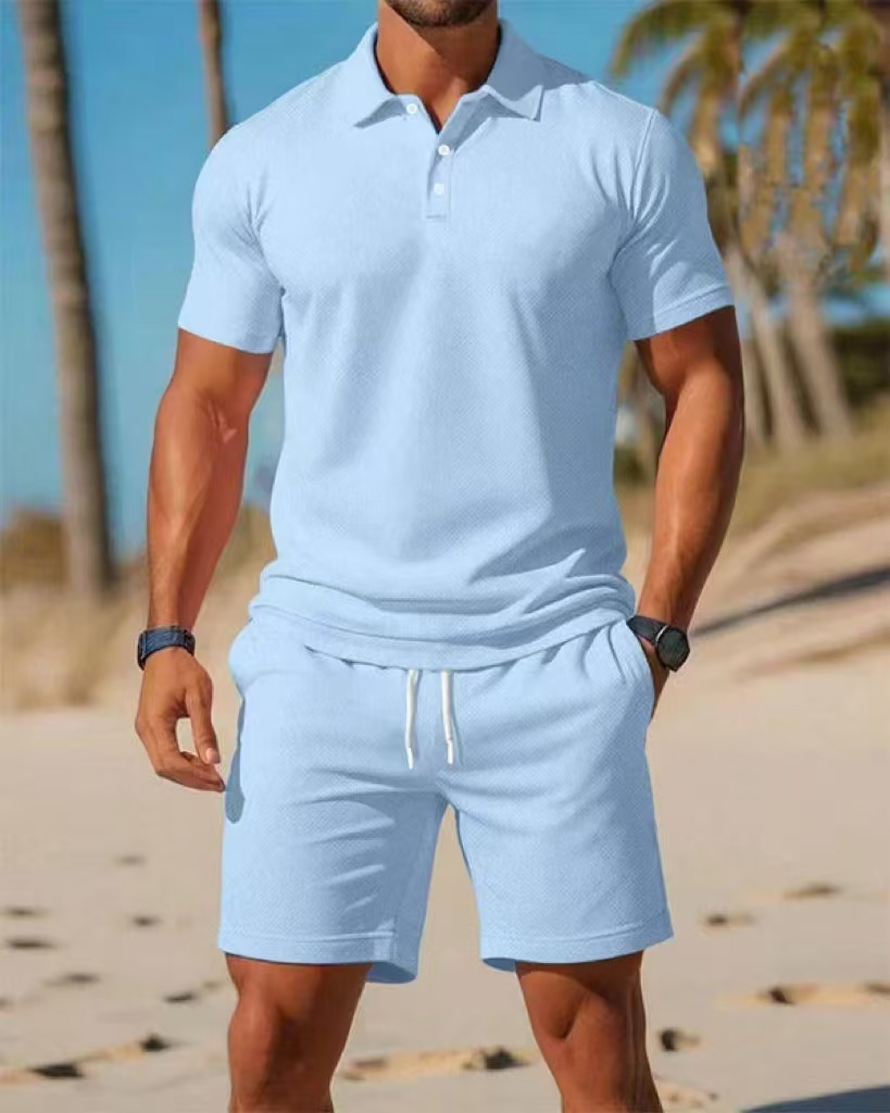 Summer casual fashion short-sleeve and shorts set