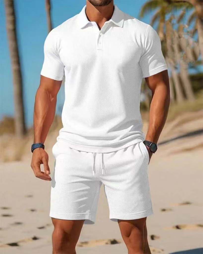Summer casual fashion short-sleeve and shorts set