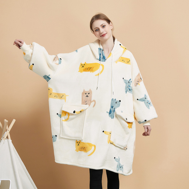 Hooded Home Sweatshirt Blanket