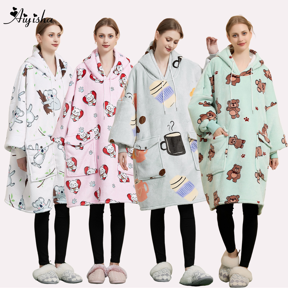 Hooded Home Sweatshirt Blanket