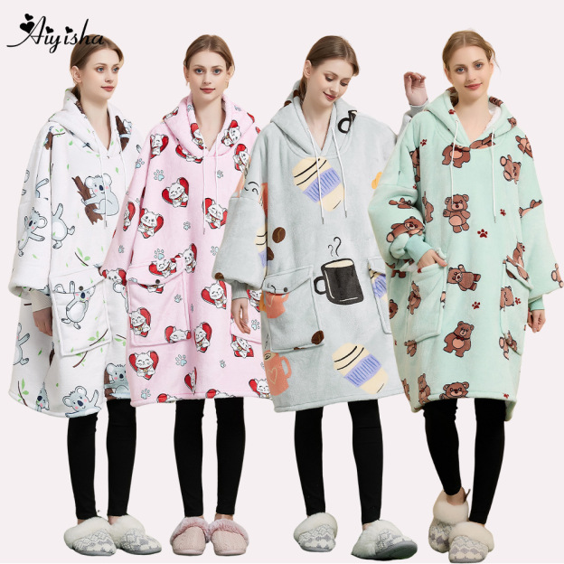 Hooded Home Sweatshirt Blanket