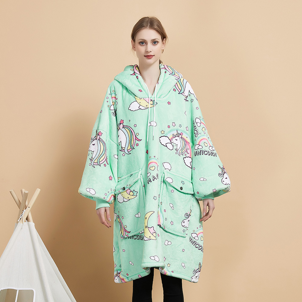 Hooded Home Sweatshirt Blanket