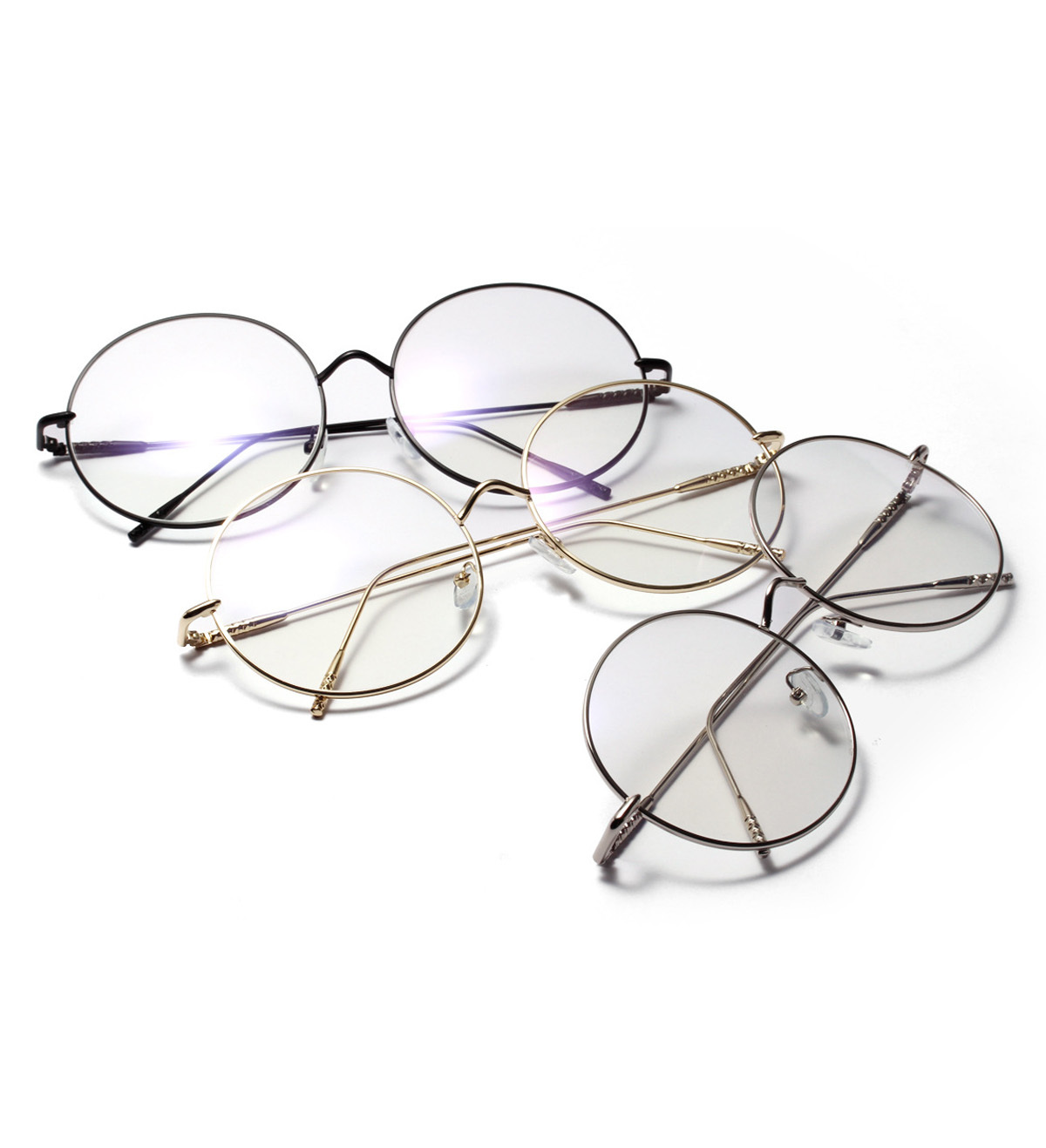 Metal Thin Frame Round Flat Mirror