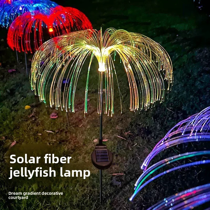 Solar Colorful Fiber Optic Jellyfish Light (Outdoor Waterproof LED Atmosphere Light)