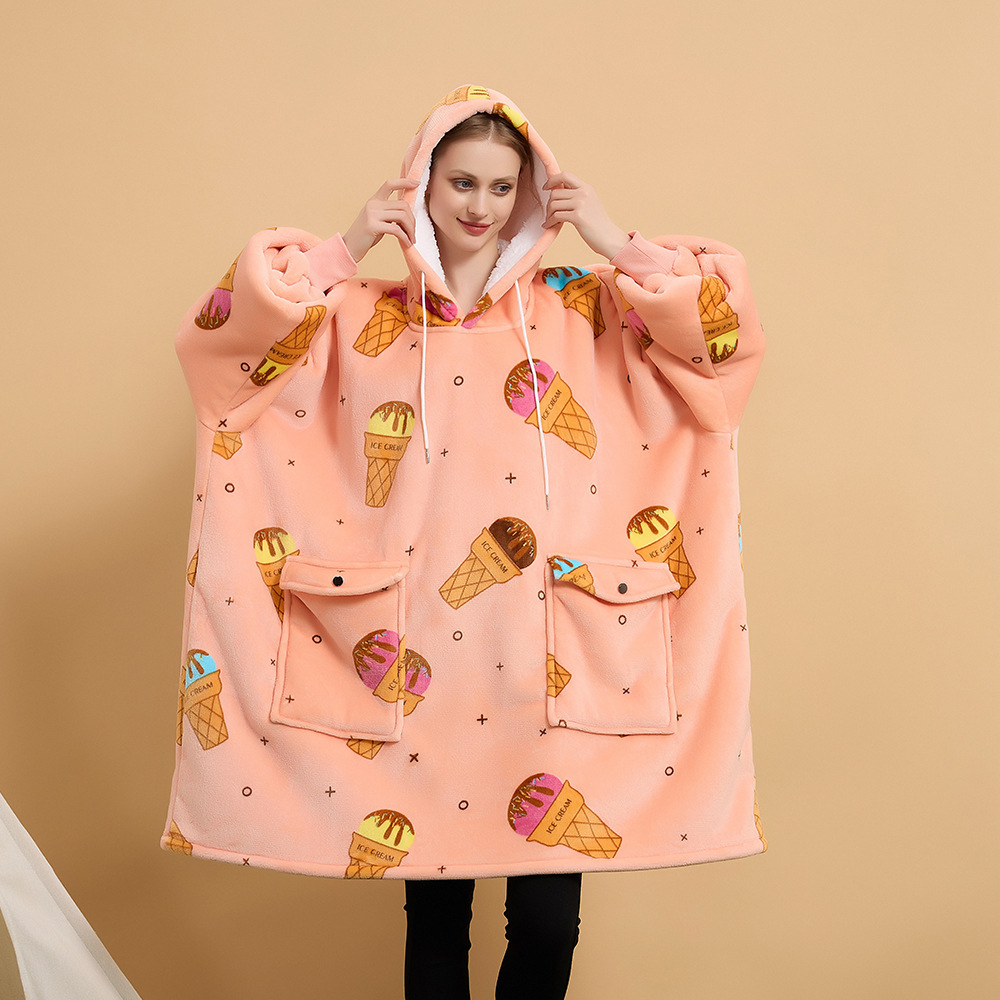 Hooded Home Sweatshirt Blanket