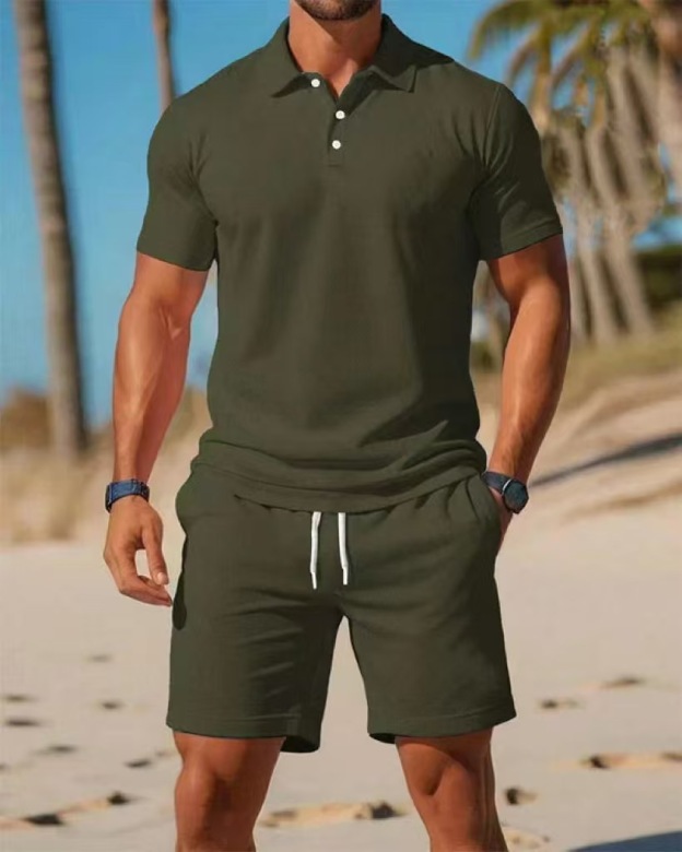 Summer casual fashion short-sleeve and shorts set