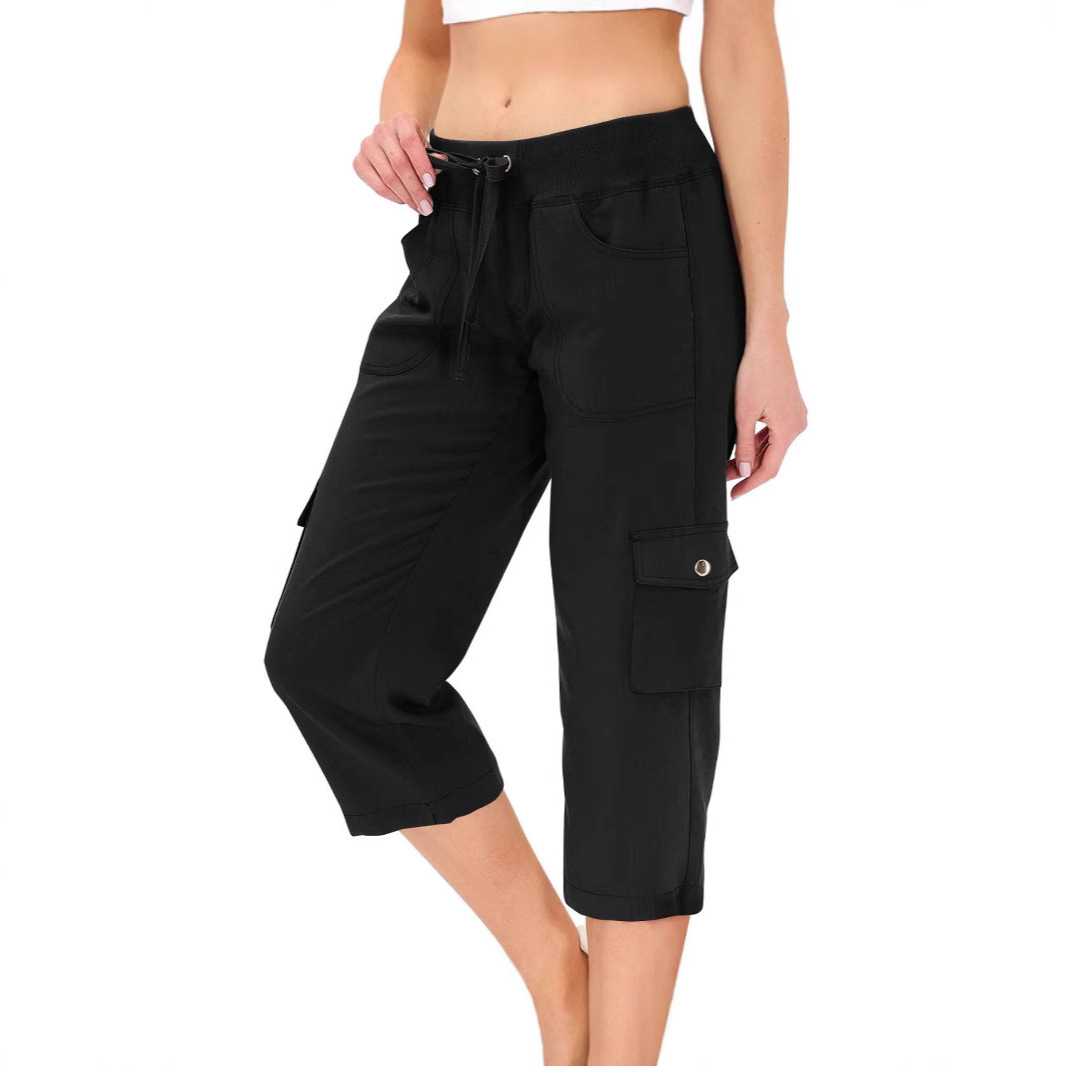 Women's Casual Cargo Capri Pants