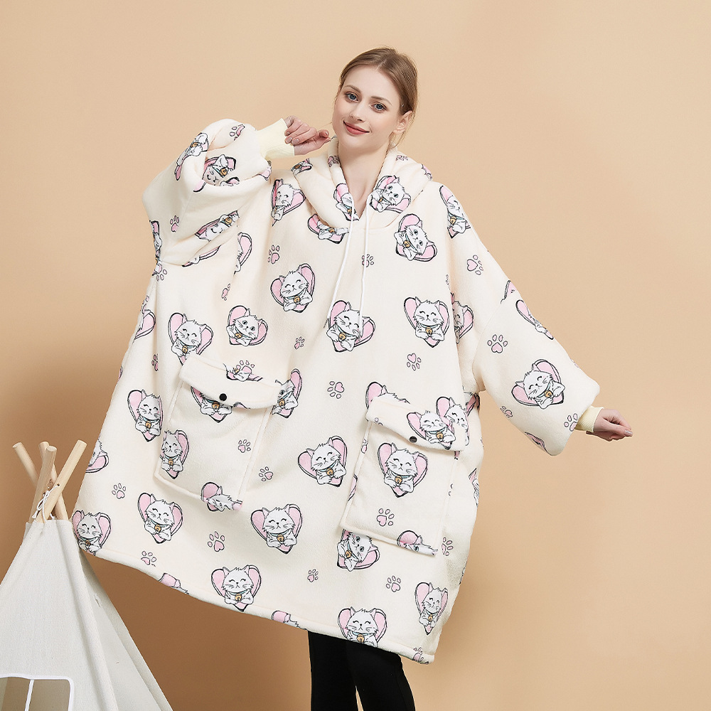 Hooded Home Sweatshirt Blanket