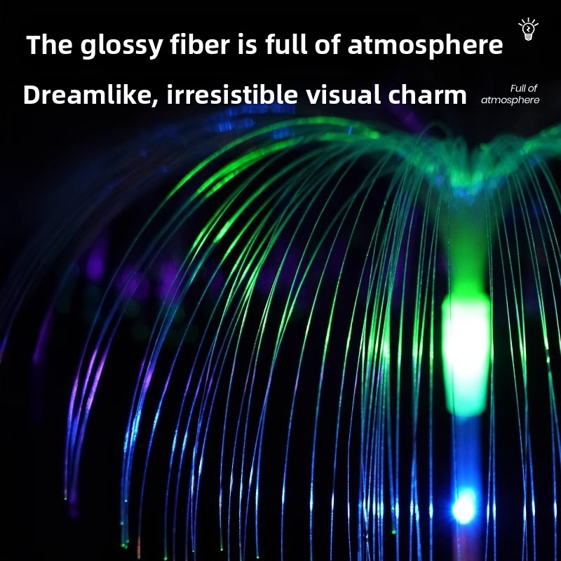 Solar Colorful Fiber Optic Jellyfish Light (Outdoor Waterproof LED Atmosphere Light)