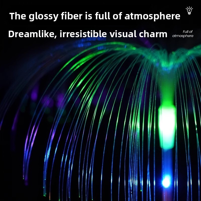Solar Colorful Fiber Optic Jellyfish Light (Outdoor Waterproof LED Atmosphere Light)