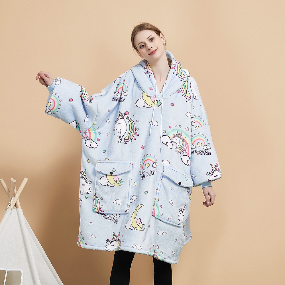 Hooded Home Sweatshirt Blanket