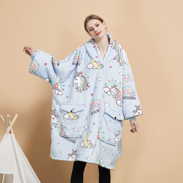 Hooded Home Sweatshirt Blanket