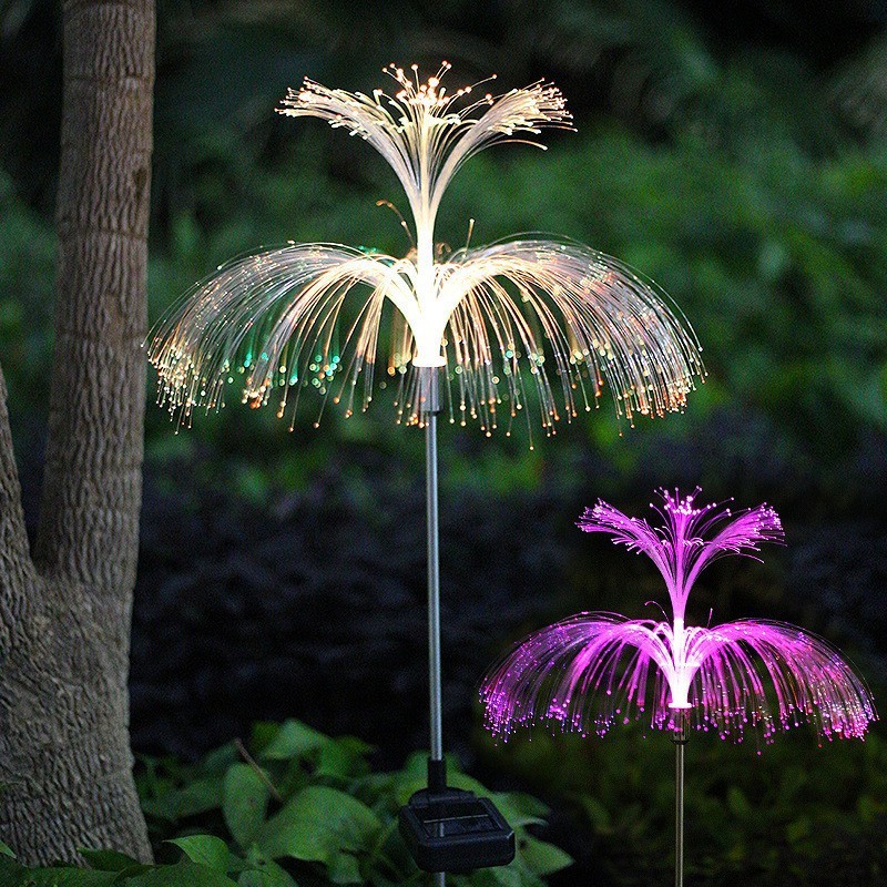 Solar Colorful Fiber Optic Jellyfish Light (Outdoor Waterproof LED Atmosphere Light)