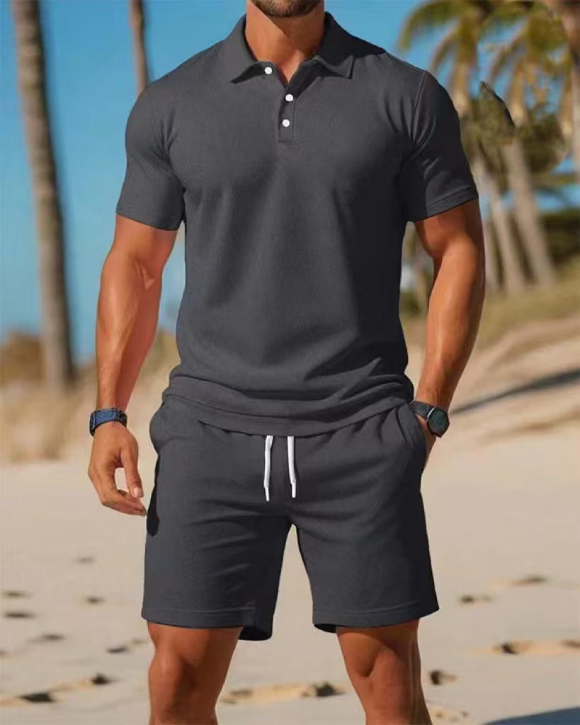 Summer casual fashion short-sleeve and shorts set