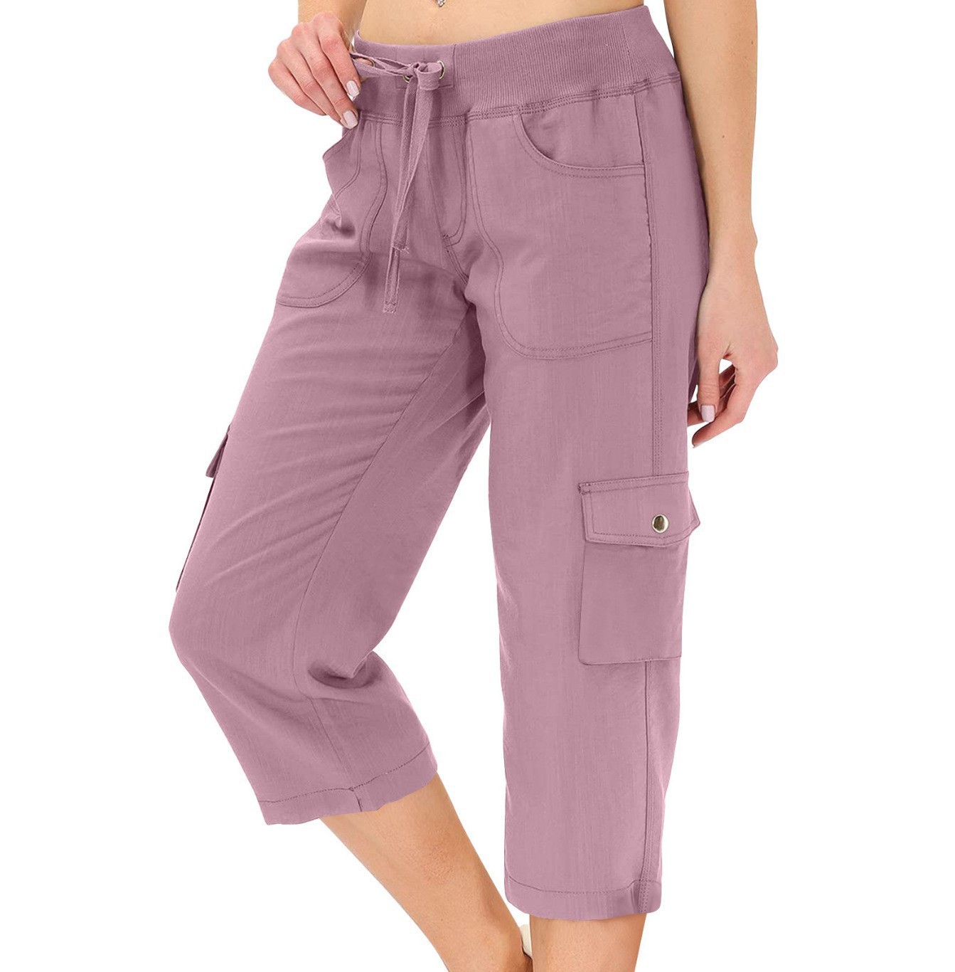 Women's Casual Cargo Capri Pants