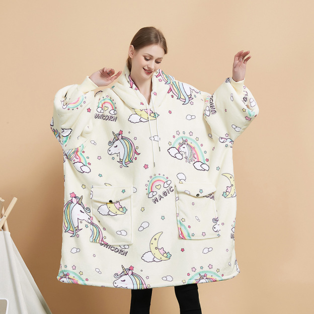 Hooded Home Sweatshirt Blanket