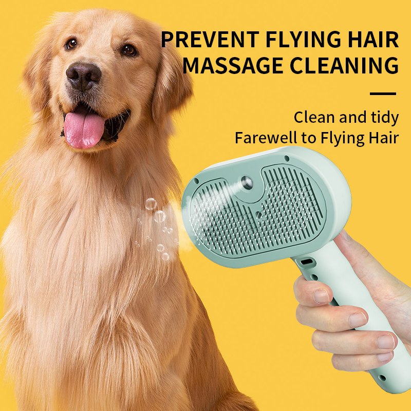 Pet press spray massage comb