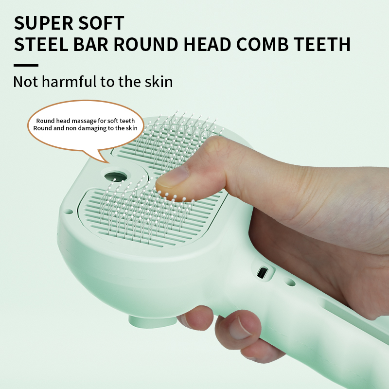 Pet press spray massage comb