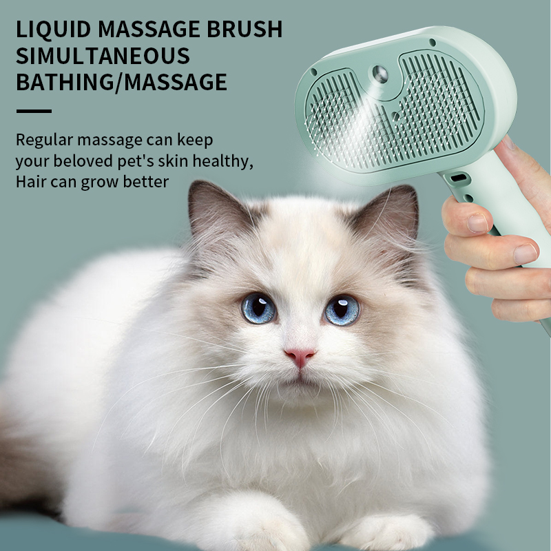 Pet press spray massage comb
