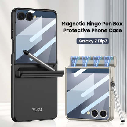 Magnetic Hinge Pen Box Protective Phone Case