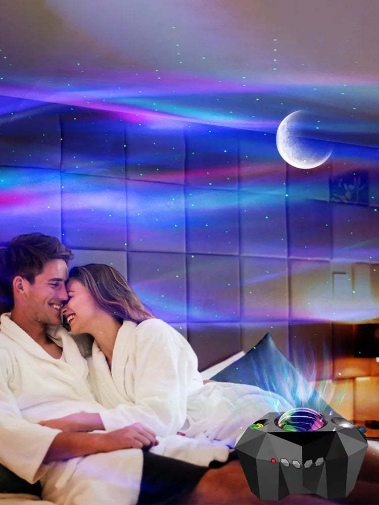 Star Lights Aurora Galaxy Moon Projector with Remote Control