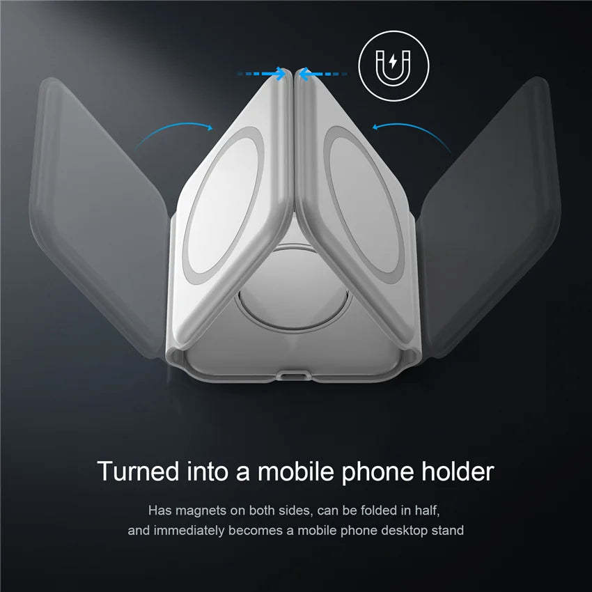 100W 3 in 1 foldable Wireless Charger Pad Stand