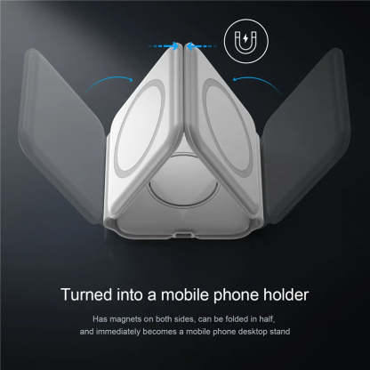 100W 3 in 1 foldable Wireless Charger Pad Stand