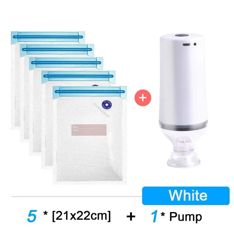 Electric Handheld Vacuum Sealer Pump & Bags