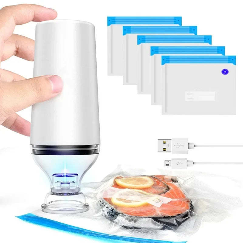 Electric Handheld Vacuum Sealer Pump & Bags