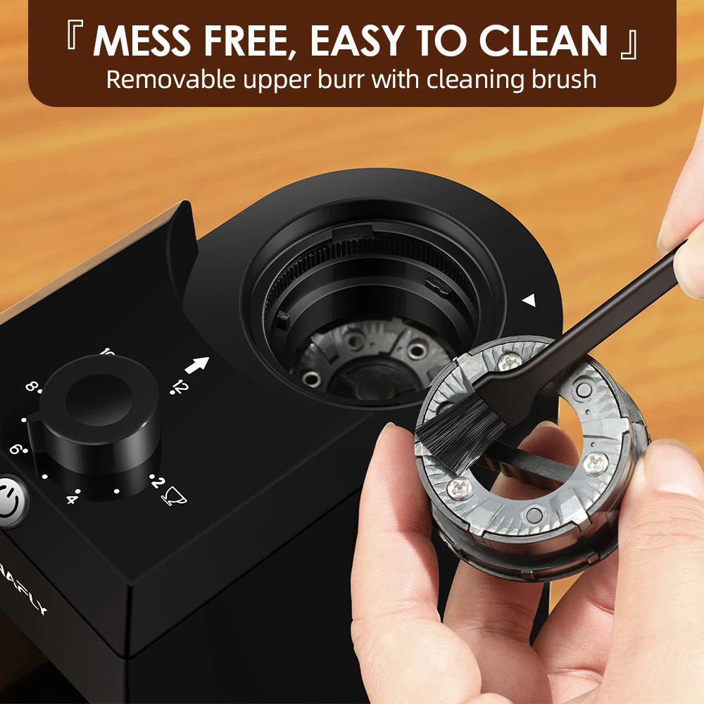 28 Adjustable Gears Compact Burr Coffee Grinder