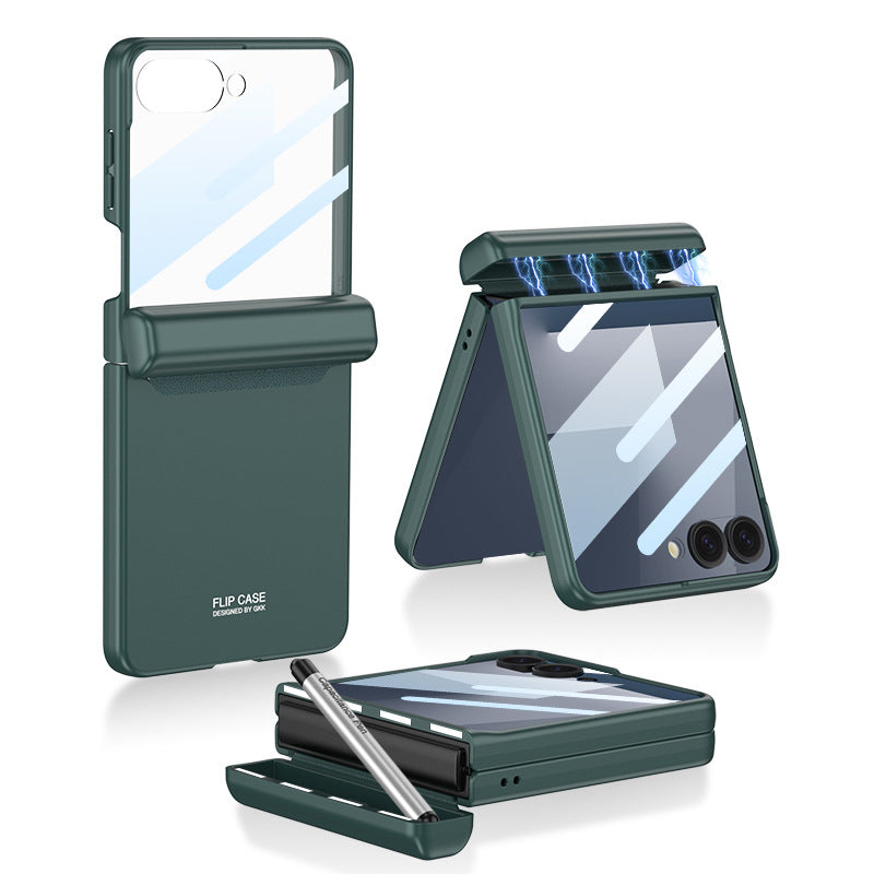 Magnetic Hinge Pen Box Protective Phone Case