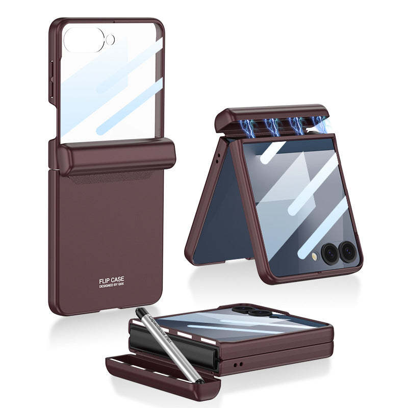 Magnetic Hinge Pen Box Protective Phone Case