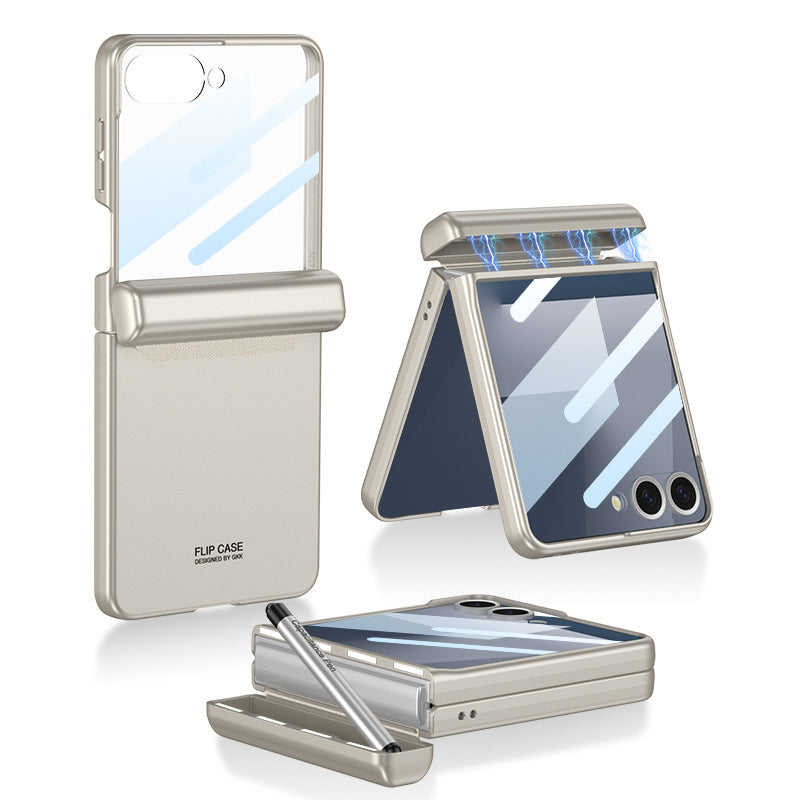 Magnetic Hinge Pen Box Protective Phone Case