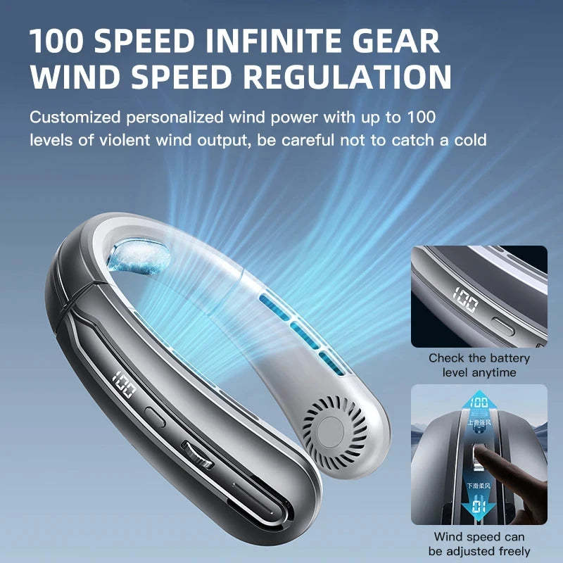 Portable Bladeless Mini Rechargeable Neck Fan