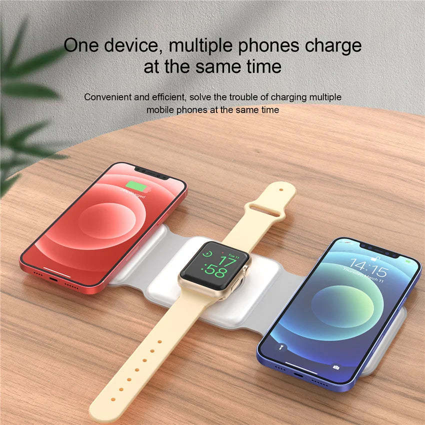100W 3 in 1 foldable Wireless Charger Pad Stand