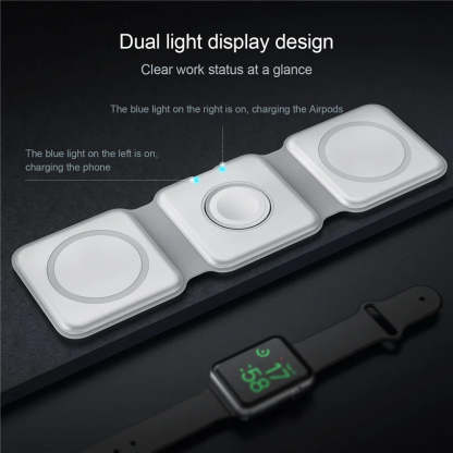 100W 3 in 1 foldable Wireless Charger Pad Stand
