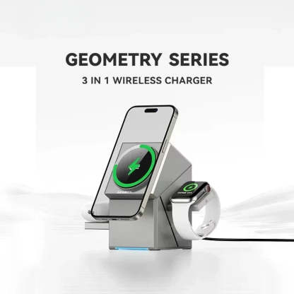 3-in-1 Wireless Charger with Auto-Rotating Dock