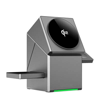 3-in-1 Wireless Charger with Auto-Rotating Dock