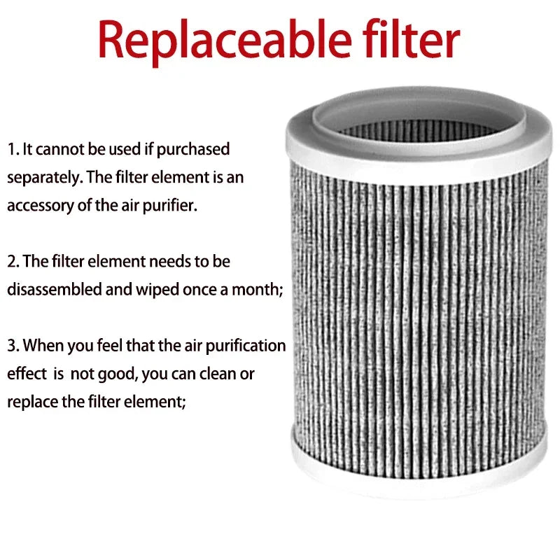 Negative Ion Air Purifier With Replaceable HEPA Filter