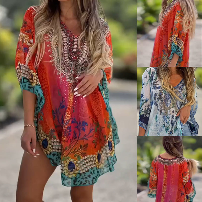 ✨【S-5XL】🌺Stylowa sukienka boho😍