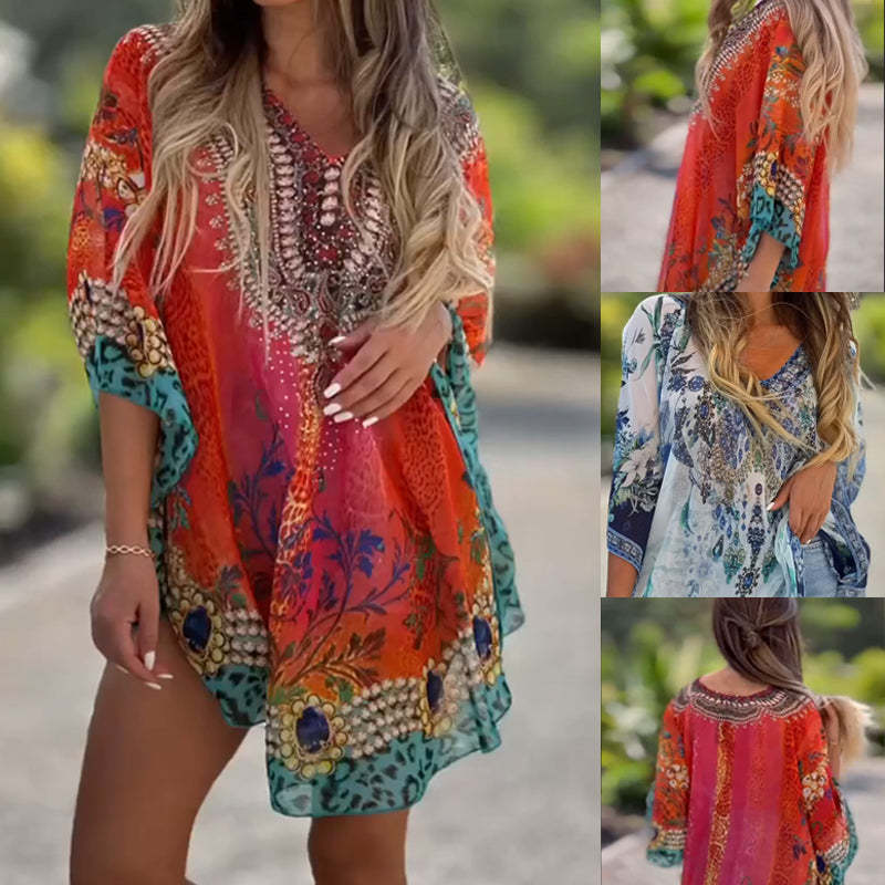 ✨【S-5XL】🌺Stylowa sukienka boho😍